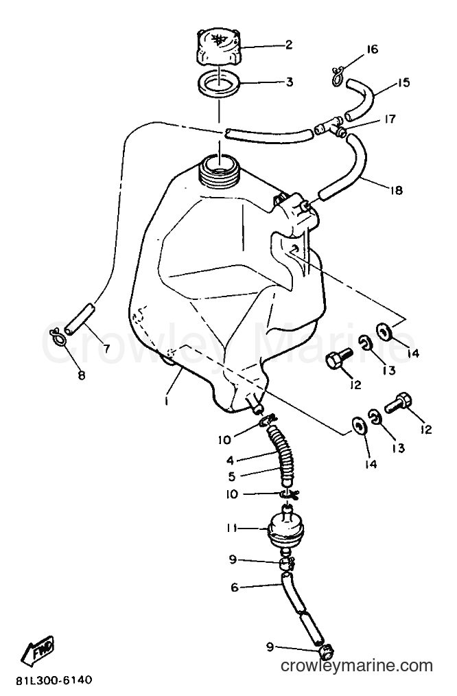 1987 Snowmobile ET340PL - ET340PL (83F) [999] - OIL TANK