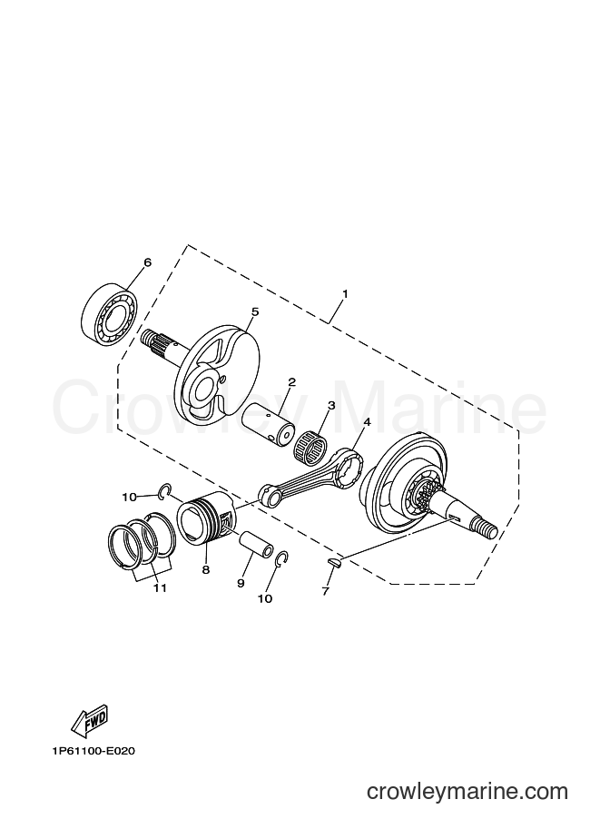 2018 Dirt Bike TT-R50E - TT-R50E (2CJP) [010] - CRANKSHAFT & PISTON
