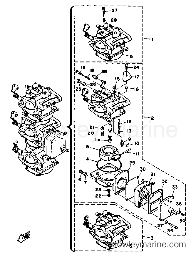 Yamaha Motors 30MLHQ - CARBURETOR