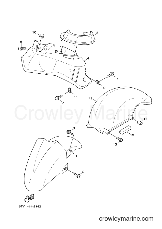 2005 Scooter XC125 - XC125 (5ML5) [010] - FRONT FENDER