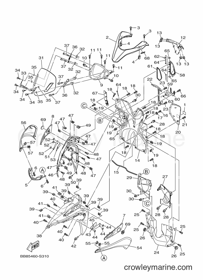 Yamaha Motors MWS150-A (BB85) [010] - LEG SHIELD