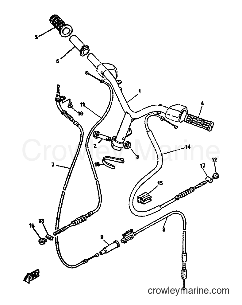 Yamaha Motors YA50F (4SN2) [999] - STEERING HANDLE & CABLE