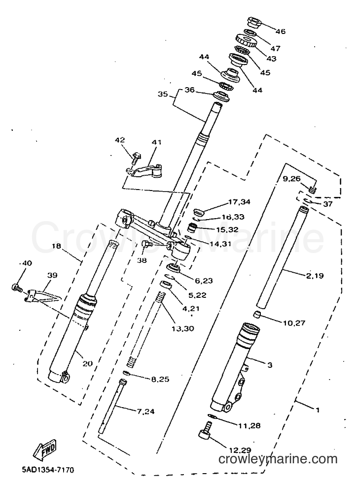 Yamaha Motors YN50 (5BW2) [010] - FRONT FORK