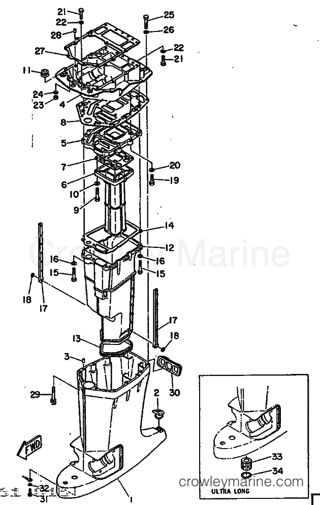 Yamaha Motors 140AET0 (6F3) [999] - UPPER CASING