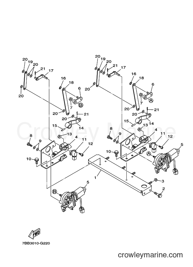 Yamaha Motors YS1390AR (7BB4) [010] - AUGA CONTROL LEVER