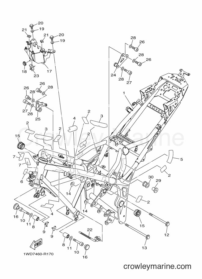 2016 Sport Bike YZF-R25 - YZF-R25 (1WDA) [010] - FRAME