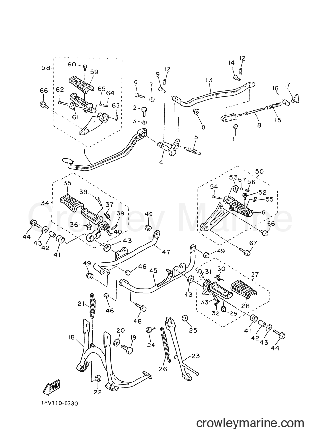 1988 Cruiser XV1100 - XV1100 (3EF1) [999] - STAND & FOOTREST