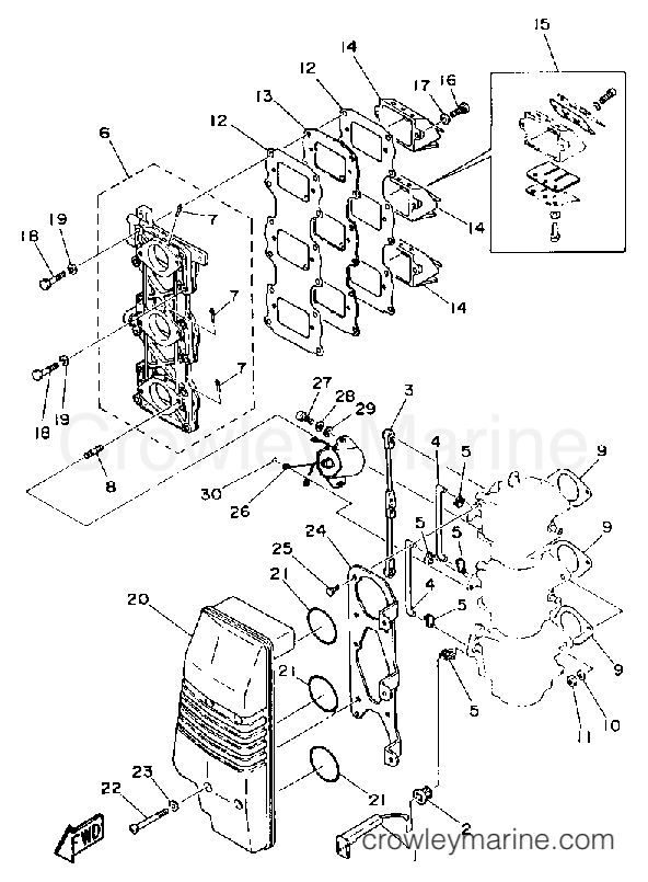 Yamaha Motors 90ETLD-JD - INTAKE