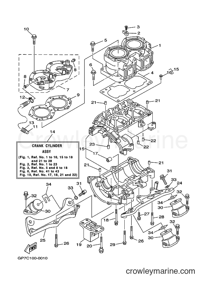 Yamaha Motors JET FOR GP760 (65VA) [030] - CYLINDER & CRANKCASE