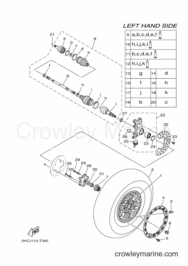 Yamaha Motors YXZ1000ETS (B0F2) [010] - FRONT WHEEL