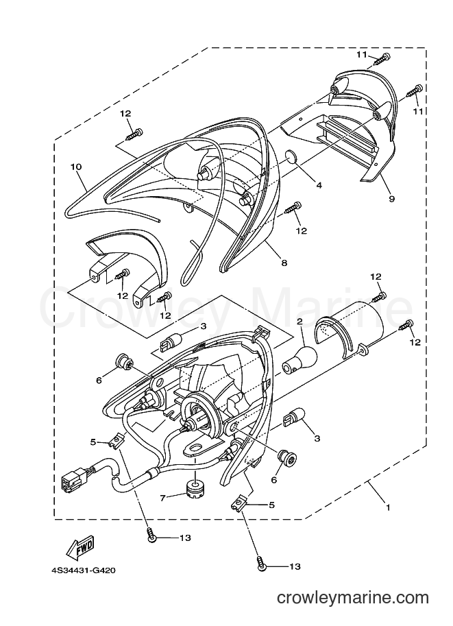2008 Dirt Bike JT135 - JT135 (4S3C) [010] - TAILLIGHT