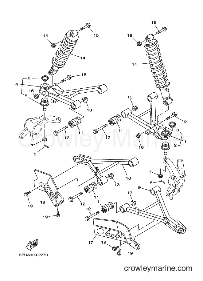 2003 ATV YFM400FWN - YFM400FWN (5FUD) [010] - FRONT SUSPENSION & WHEEL
