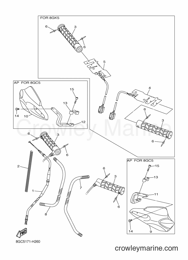 2009 Snowmobile RPZ50GT - RPZ50GT (8GK5) [020] - CONTROL CABLE