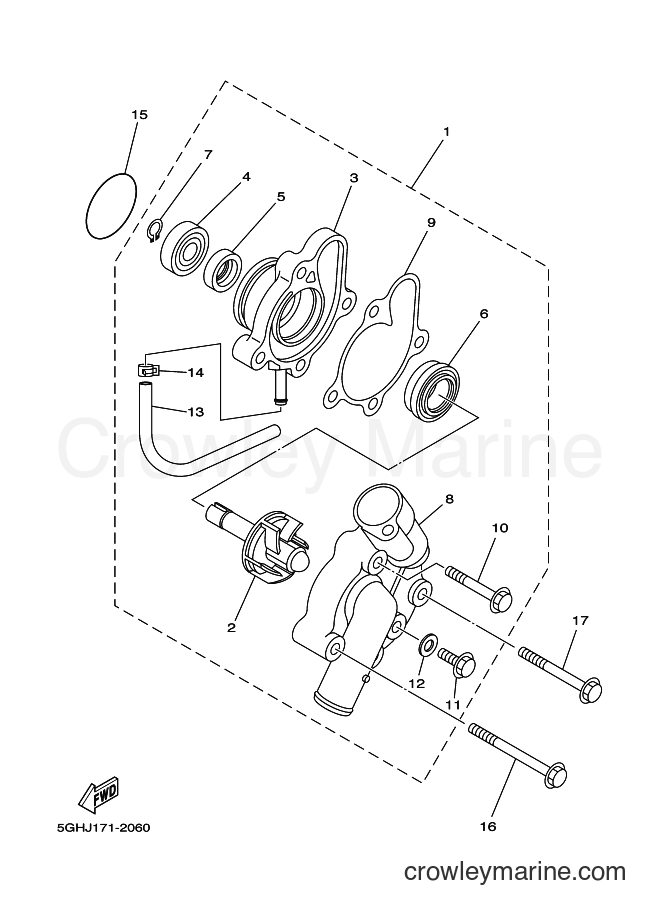 2011 ATV YFM450FWAD - YFM450FWAD (1CT6) [010] - WATER PUMP