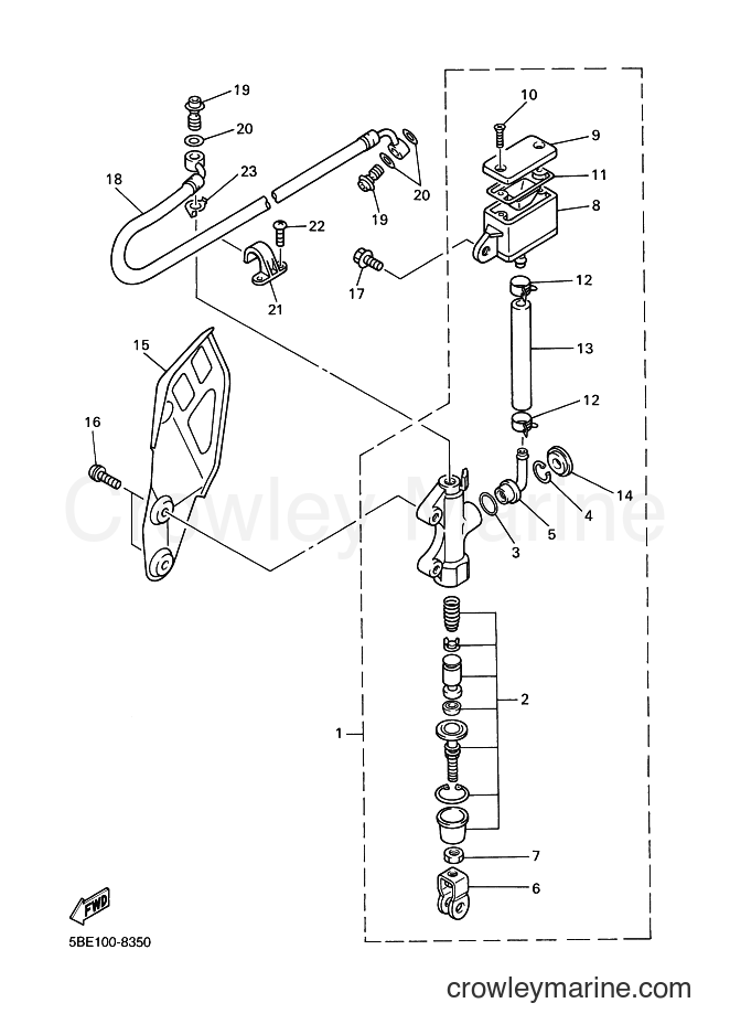 1999 Dirt Bike WR400F - WR400F (5GS2) [030] - REAR MASTER CYLINDER