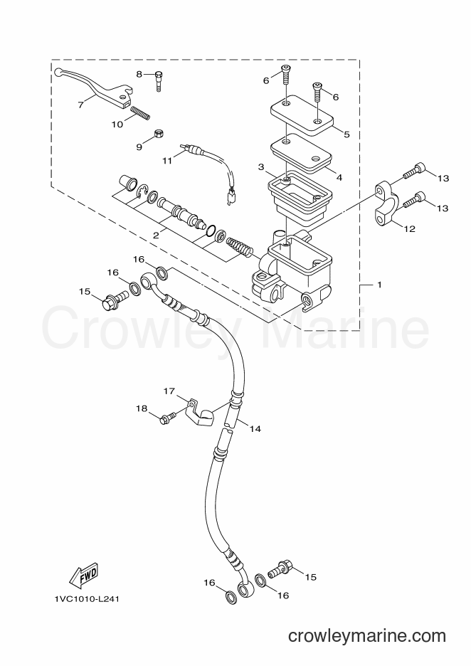 Yamaha Motors YW50FX (2DTA) [010] - FRONT MASTER CYLINDER