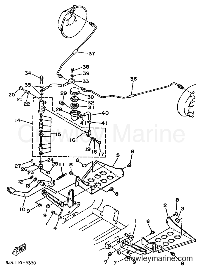1990 ATV YFU1T - YFU1T (3JN8) [010] - STAND & FOOTREST