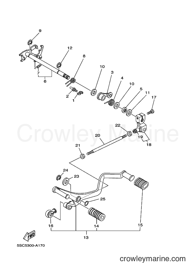 Yamaha Motors XVS650A (5SCE) [010] - SHIFT SHAFT