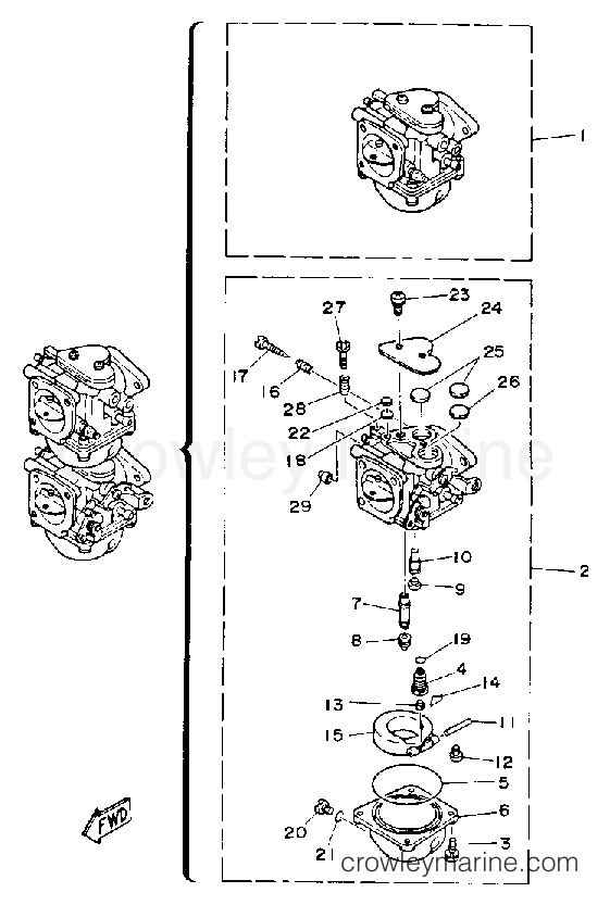 Yamaha Motors C40MSHQ - CARBURETOR