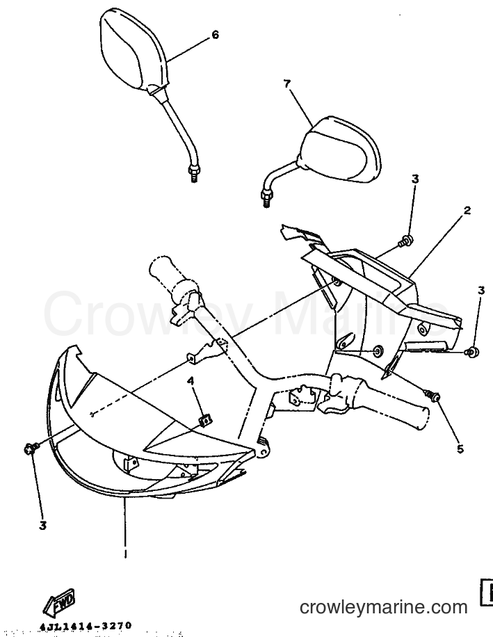 1995 Scooter YA50Z - YA50Z (4SC1) [999] - COWLING 1