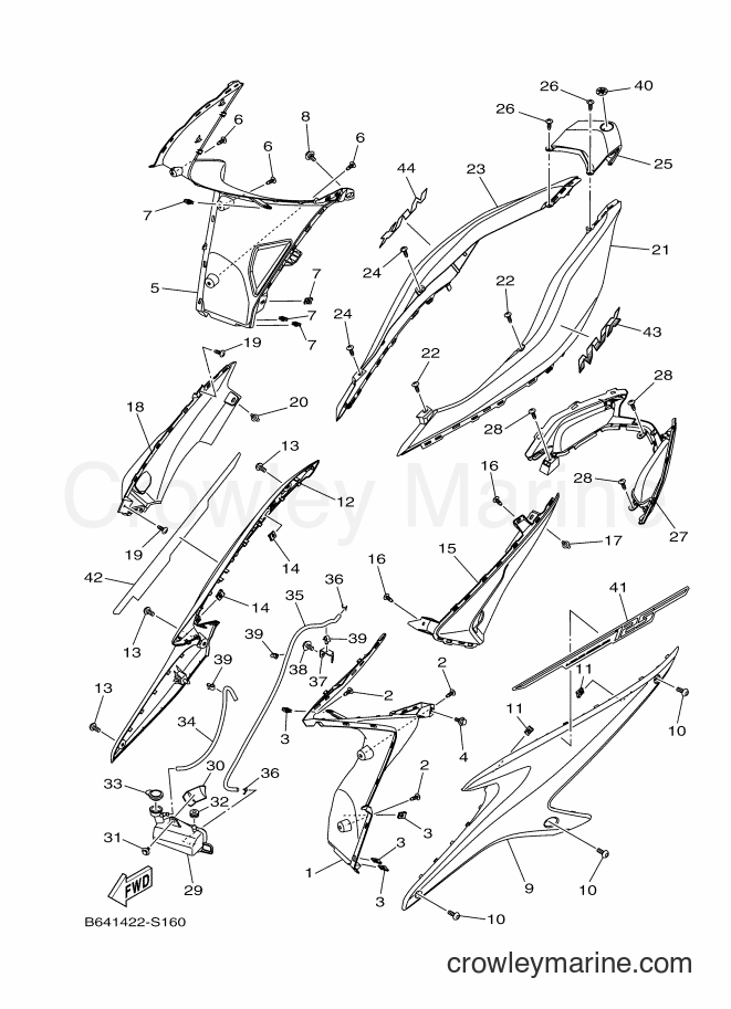 Yamaha Motors GDR125-I (B641) [010] - SIDE COVER