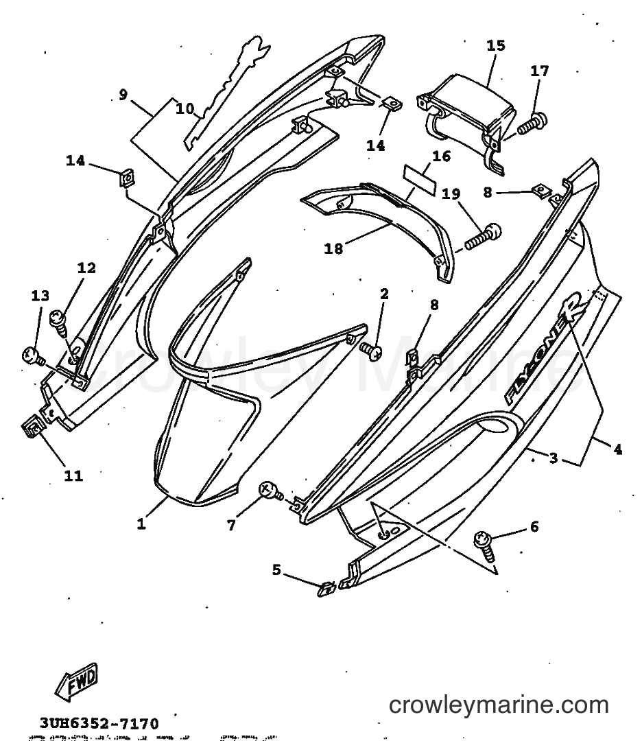 1997 Scooter XC150LC - XC150LC (3UH6) [999] - SIDE COVER