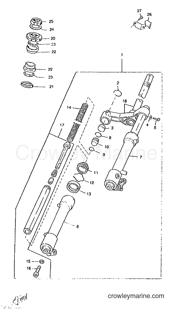 1996 Scooter CW50RSP - CW50RSP (4UR5) [999] - FRONT FORK