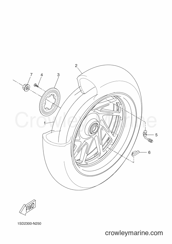 2016 Scooter YP400RA - YP400RA (1SDC) [050] - REAR WHEEL