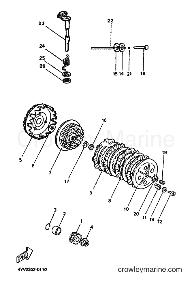 2001 Scooter TZR50 - TZR50 (5DU5) [010] - CLUTCH