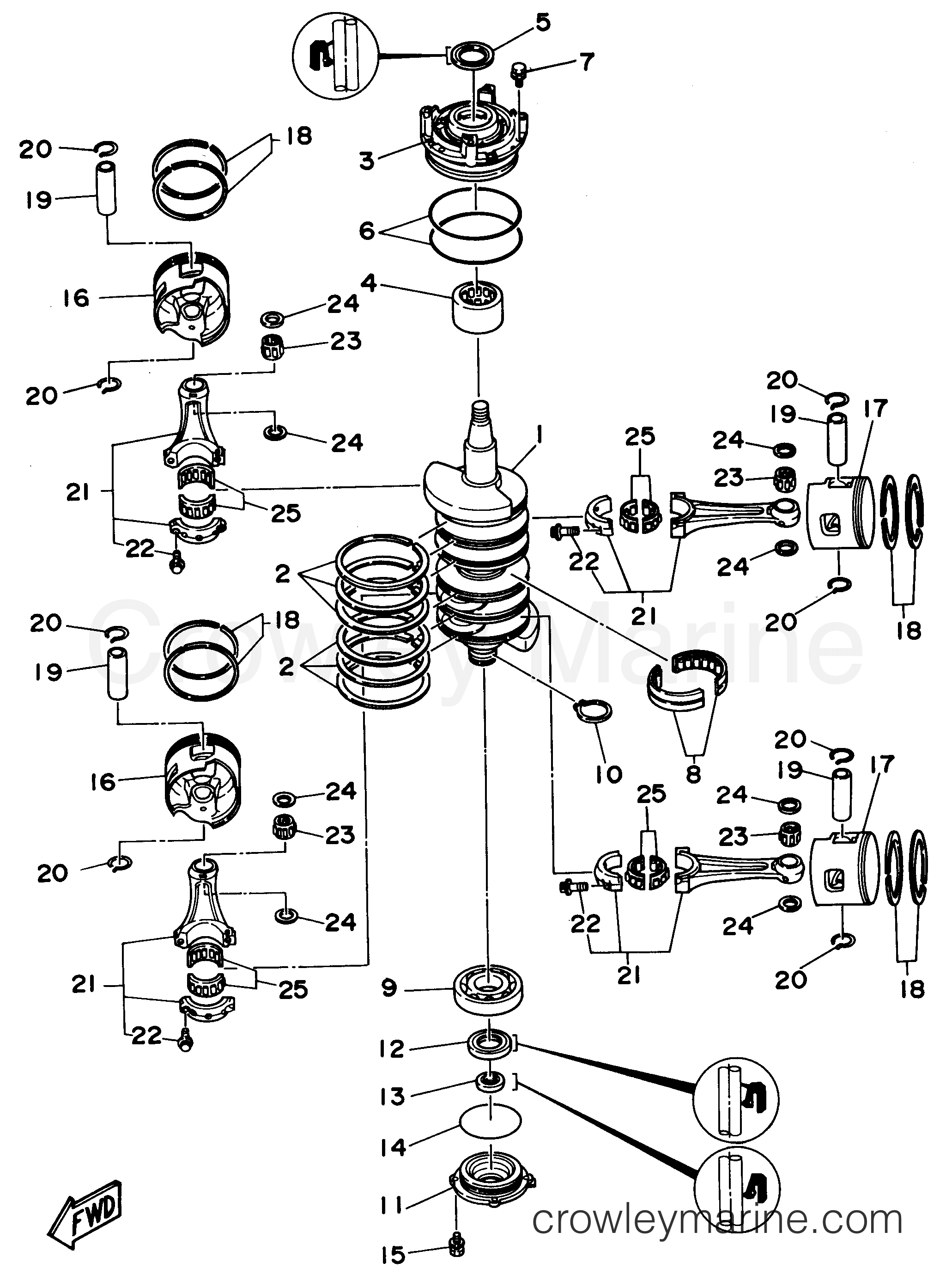 Yamaha Motors C115TXRW - CRANKSHAFT PISTON