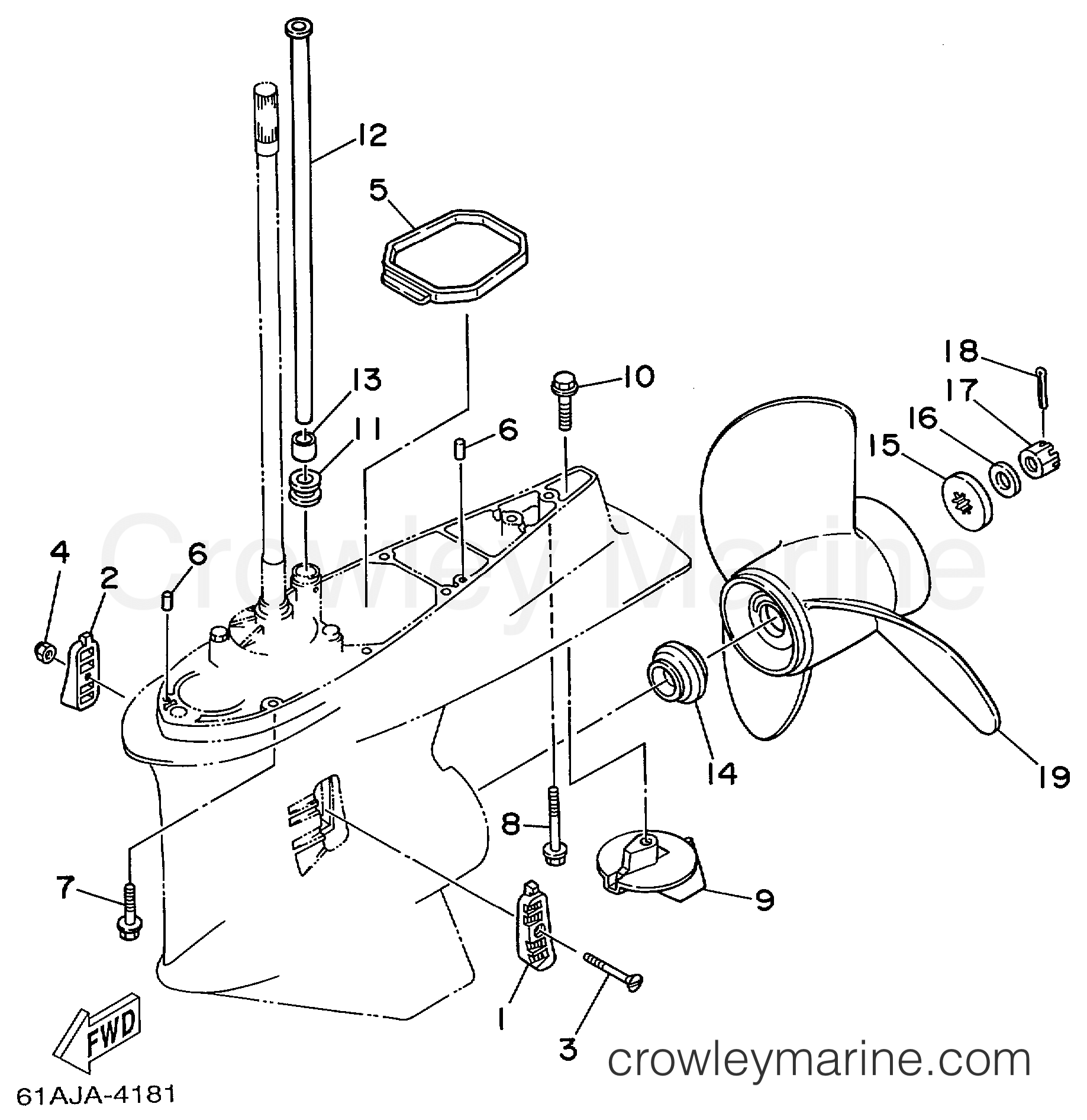 Yamaha Motors V200TLRX - LOWER CASING DRIVE 2