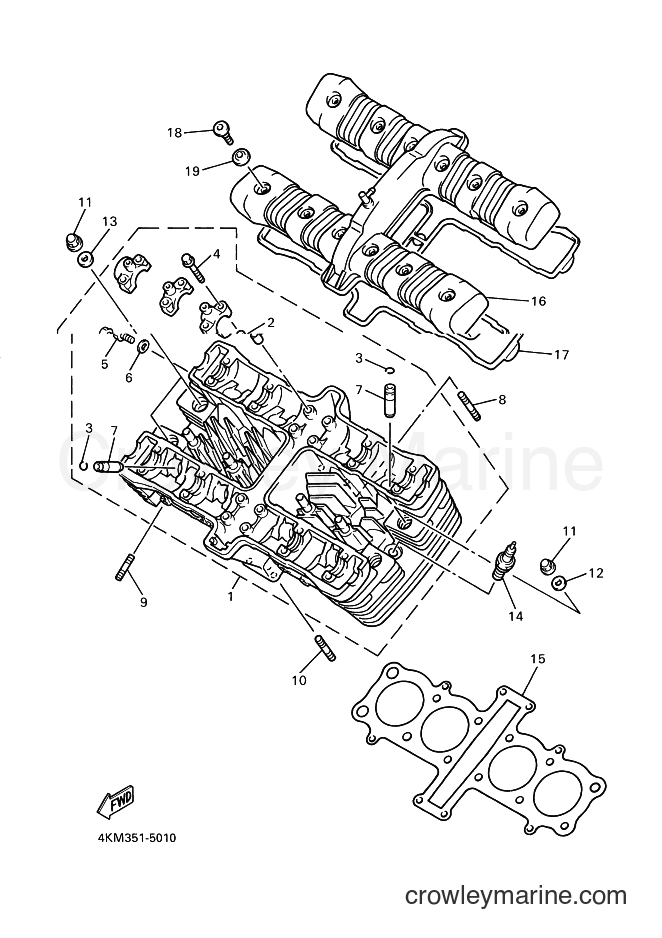 2000 Street Bike XJ900S - XJ900S (4KM9) [080] - CYLINDER HEAD