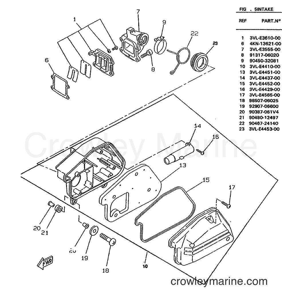 1996 Scooter CW50RSP - CW50RSP (4UR1) [999] - INTAKE