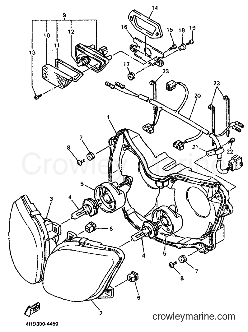1996 Sport Bike YZF750SP - YZF750SP (4HS7) [040] - HEADLIGHT