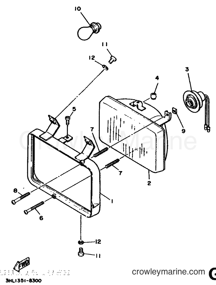 1988 Scooter DT50R - DT50R (3HL2) [999] - PROJECTEUR