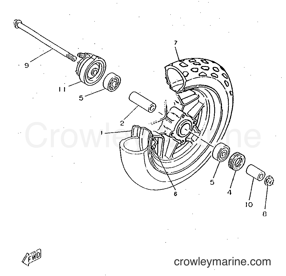 1997 Scooter CW50RSX - CW50RSX (5AA1) [999] - FRONT WHEEL