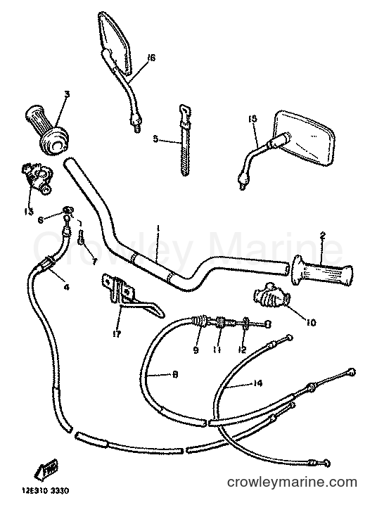 1982 Street Bike XS400 - XS400 (12E) [999] - STEERING-CABLES