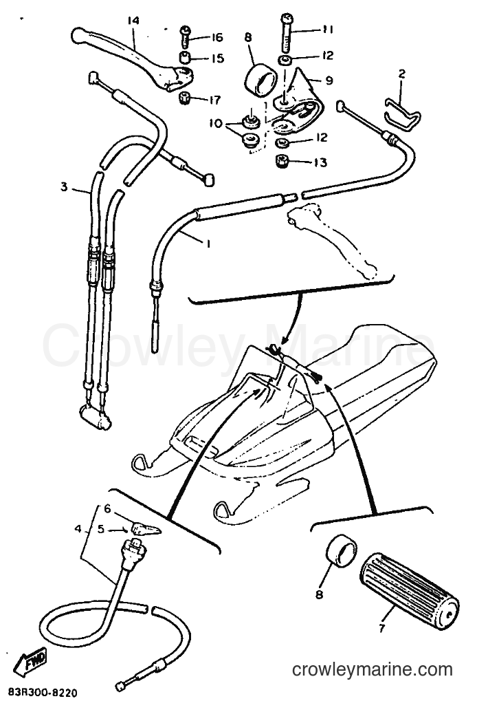 Yamaha Motors VK540 (85R3) [010] - CONTROL CABLE