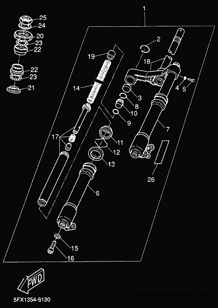 Yamaha Motors CW50RS (5FXG) [010] - FRONT FORK
