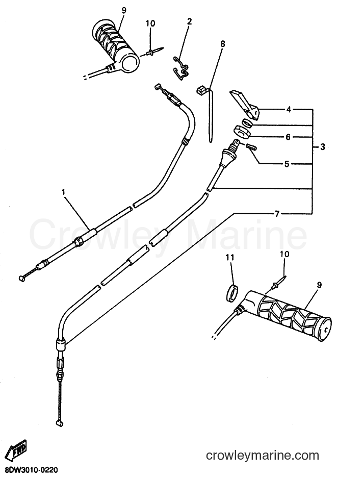 Yamaha Motors SRX700S (8DW3) [020] - CONTROL CABLE