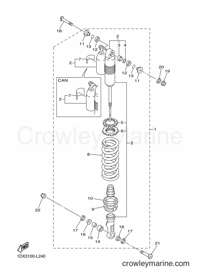 2012 Dirt Bike WR450F - WR450F (1DX4) [010] - REAR SUSPENSION