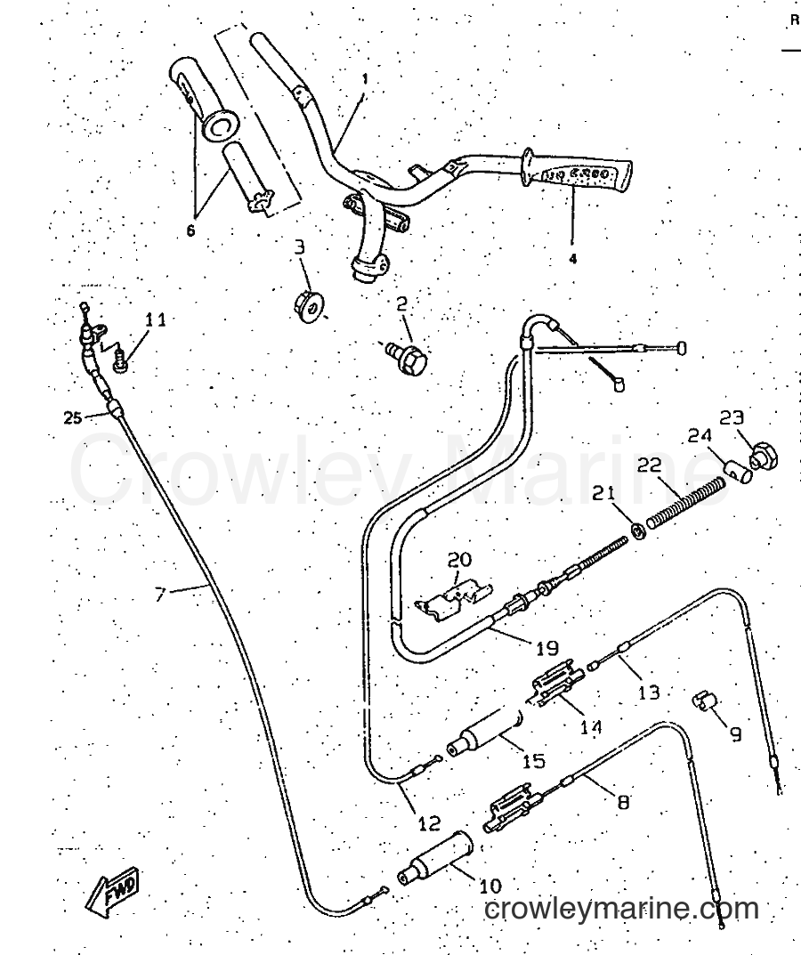 1997 Scooter CW50RS - CW50RS (4TDA) [999] - STEERING CABLE FOR DISK BRAKE