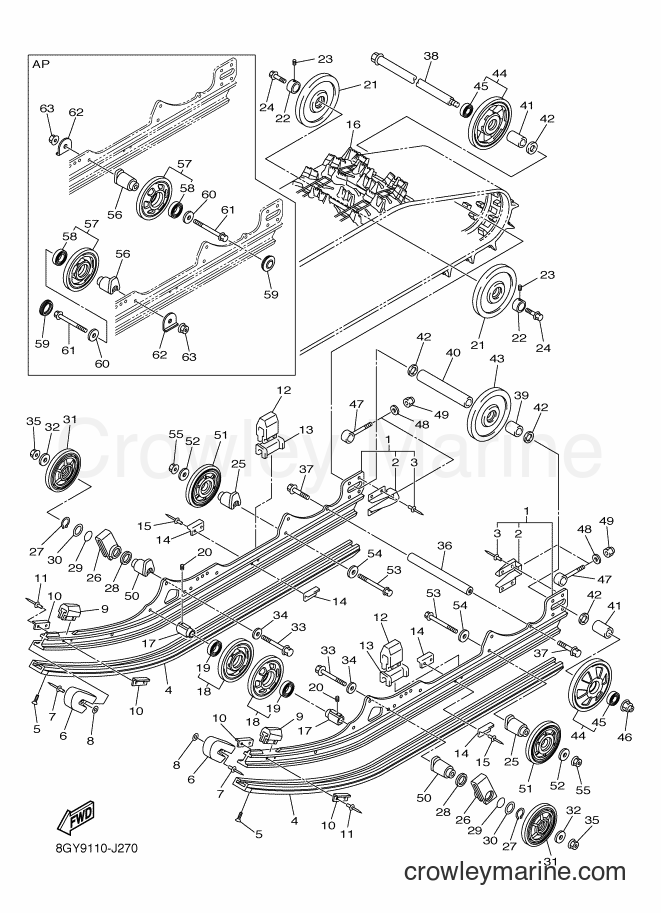 2010 Snowmobile RX10MS - RX10MS (8GYA) [010] - TRACK SUSPENSION 1