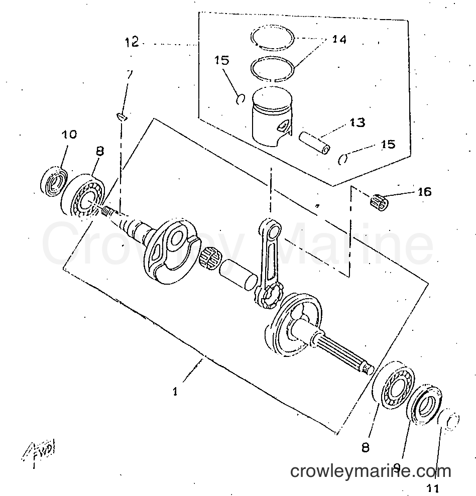1998 Scooter CW50RSP - CW50RSP (4WT3) [010] - CRANKSHAFT & PISTON