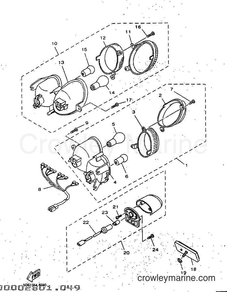 1998 Scooter YP125E - YP125E (5DS5) [010] - TAILLIGHT