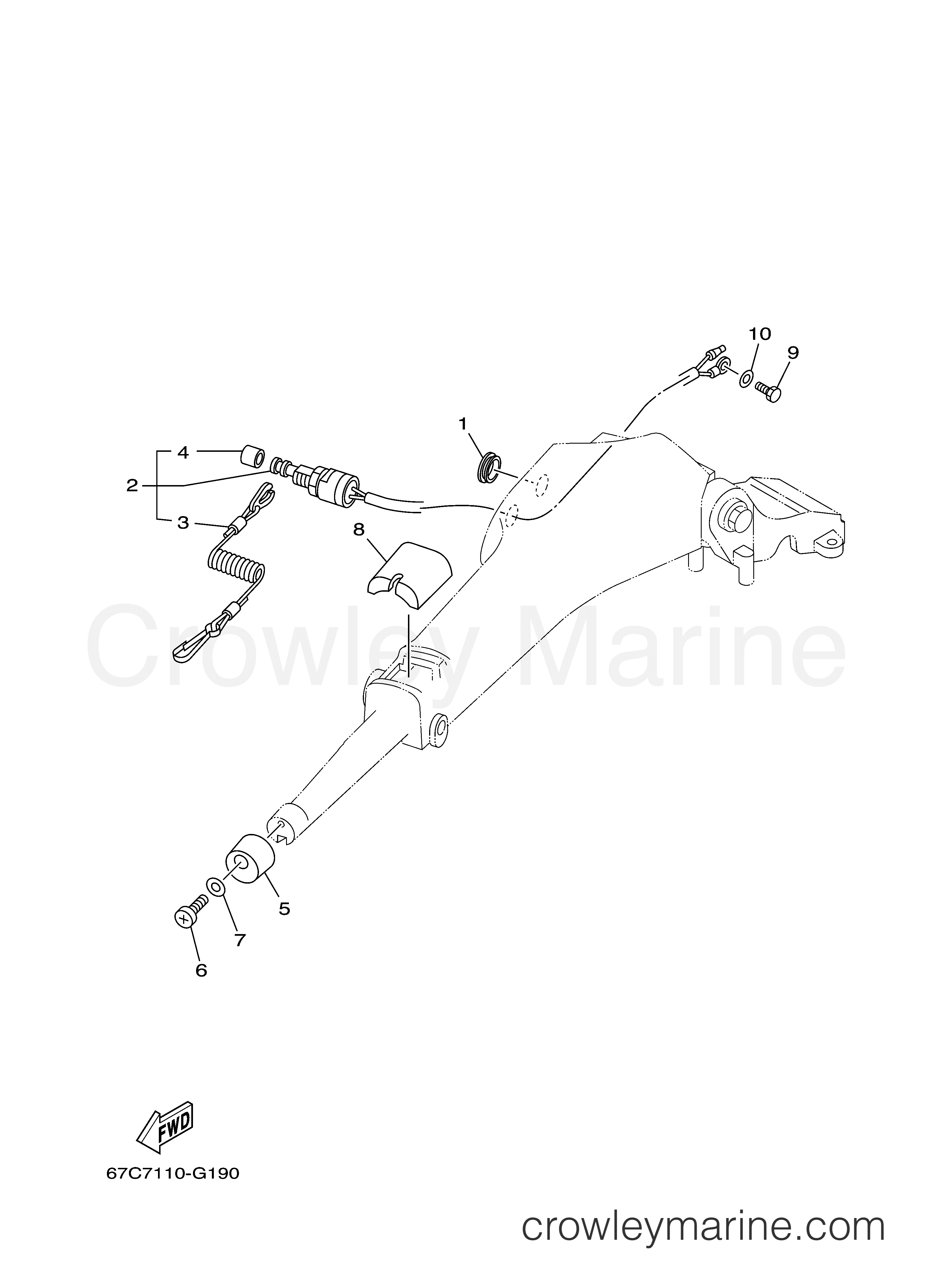 Yamaha Motors F40BEJR - STEERING 2 MH