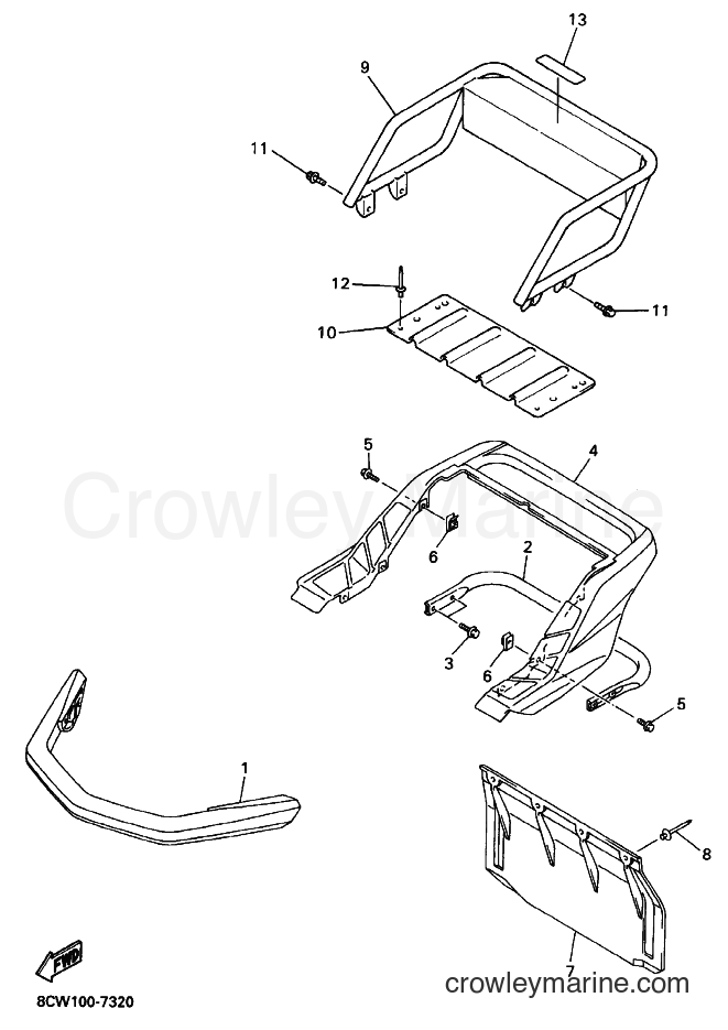 Yamaha Motors VX700LT (8CP1) [999] - BUMPER