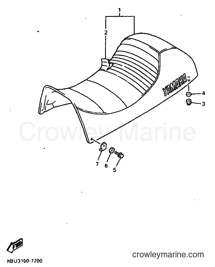 1997 Snowmobile VX800 - VX800 (8BU3) [020] - SEAT