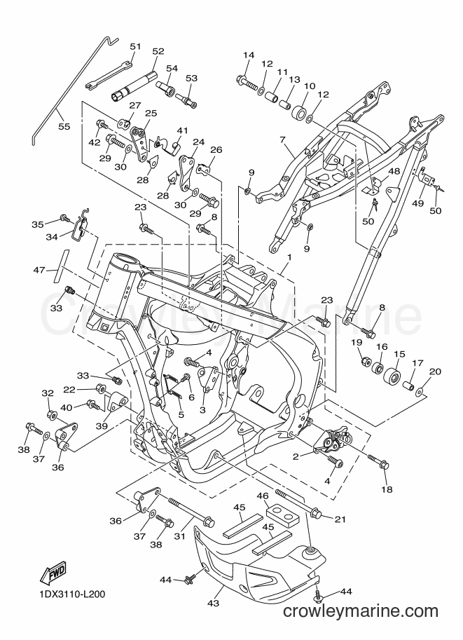 2012 Dirt Bike WR450F - WR450F (1DX4) [010] - FRAME