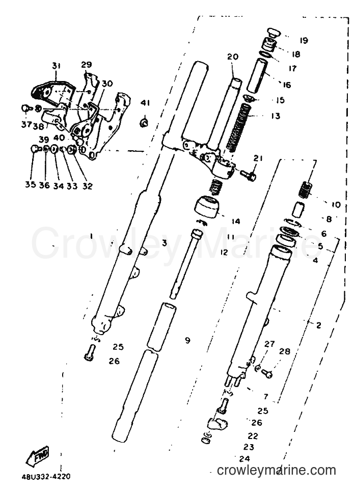 1992 Street Bike SR500 - SR500 (3EB4) [999] - FRONT FORK